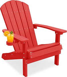 Кресло Адирондак (Adirondack HDPE) красный