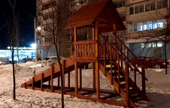 Зимняя горка Савушка зима 5 (скат 5м)