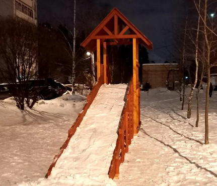 Зимняя горка Савушка зима 5 (скат 5м)