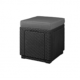 Пуфик Куб с подушкой (Cube with cushion) графит