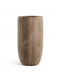 Кашпо TREEZ Effectory Wood Высокий округлый конус. Светлый дуб