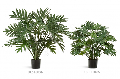 Филодендрон Ксанаду куст искусственный TREEZ Collection 75h