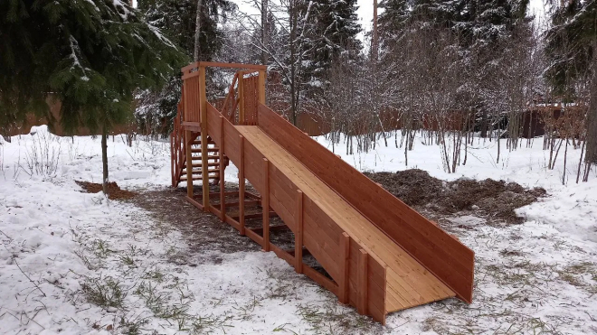 Зимняя горка Савушка зима 2 (скат 5м)