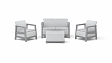 Комплект мебели Сканди (Scandi Linea 2 Seater Set) пепельно серый