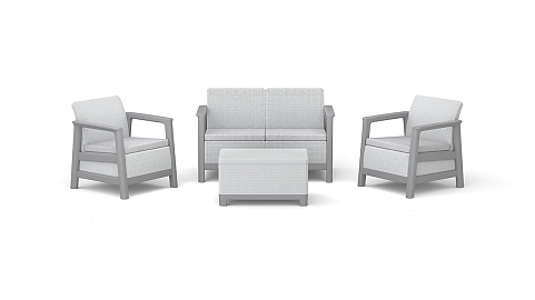 Комплект мебели Сканди (Scandi Linea 2 Seater Set) пепельно серый