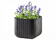 Кашпо Куб L (Keter Cube Planter) графит