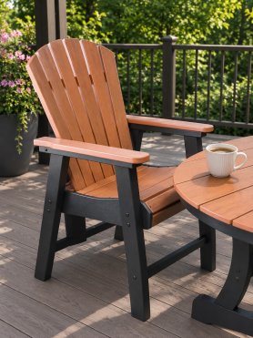 Набор 4 садовых кресла + стол Кватро (коричнево-черный)