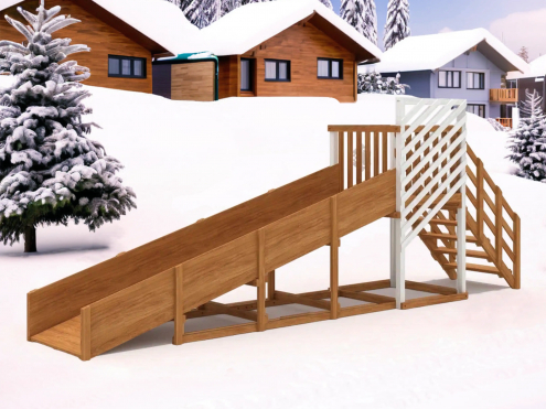 Зимняя горка "IgraGrad Snow Fox", 5м. мод.2