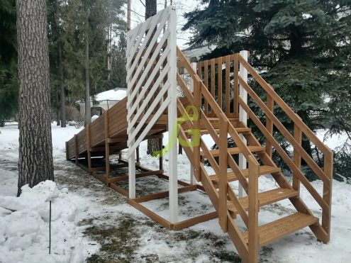 Зимняя горка "IgraGrad Snow Fox", 5м. мод.2