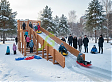 Зимняя деревянная горка "IgraGrad Snow Fox", скат 8 м