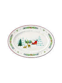 Блюдо сервировочное Nordic winter из коллекции New Year Essential, 34,6х24 см