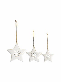 Набор елочных украшений Winter stars из коллекции New Year Essential, 3 шт.