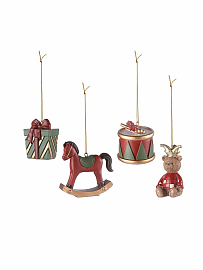 Набор ёлочных украшений Classic Christmas Charm из коллекции New Year Essential, 4 шт.
