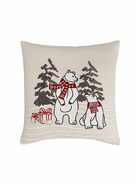 Подушка декоративная Festive bears из коллекции New Year Essential, 45х45 см