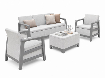 Комплект мебели Сканди (Scandi Linea 3 Seater Set ) пепельно серый
