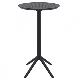 Стол пластиковый барный складной Sky Folding Bar Table 60 (чёрный)