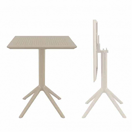 Стол пластиковый складной Sky Folding Table 60 (бежевый)